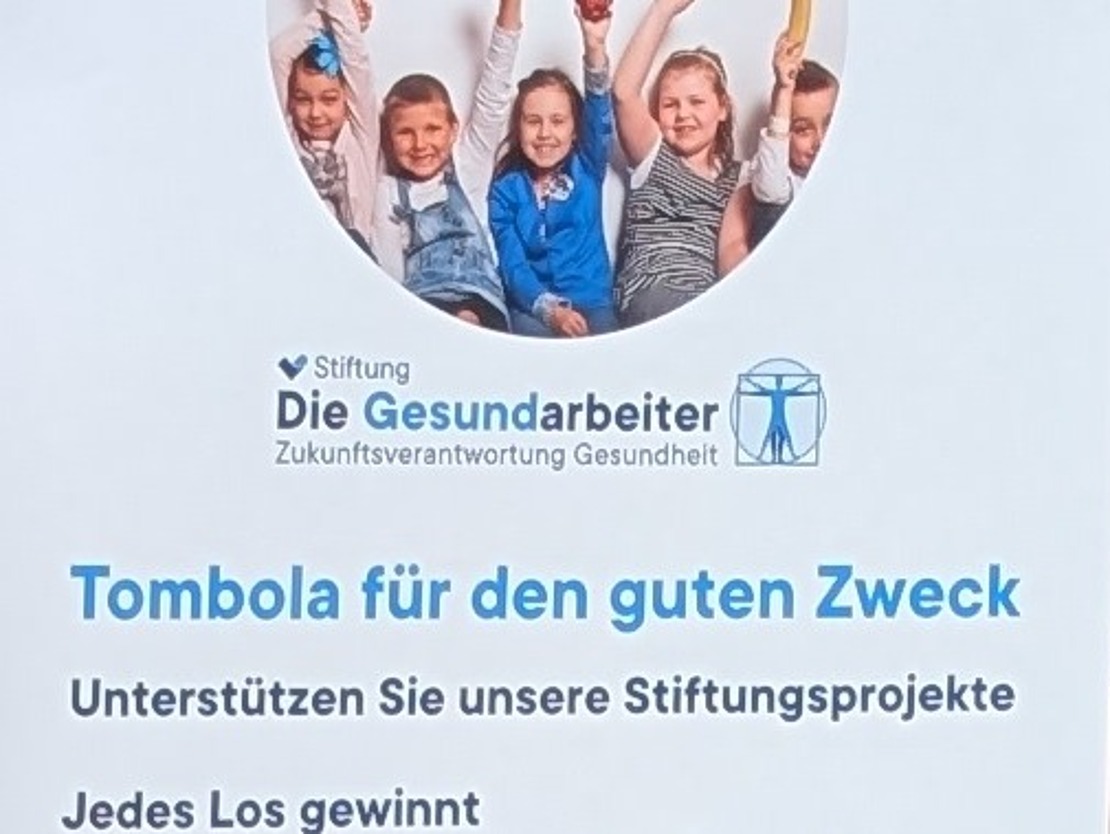 Plakat für die Beweberbung der Tombola für die „Stiftung Die Gesundarbeiter“ 